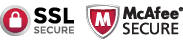 McAfee Secure and SSL Secure Badge